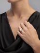 18K White Gold Ring with Diamonds and South Sea Pearl