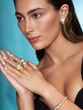18Κ Polished Yellow Gold Long Ring with Diamonds - Image 4