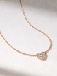 18K Rose Gold Heart Pendant with Diamonds - Image 1