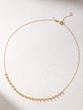 18K Yellow Gold Chain Necklace with Brilliant Diamonds - Image 1