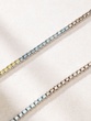 Colorful Diamond Tennis Necklace in 18K White Gold