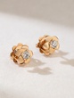 18K Rose Gold Diamond Earrings