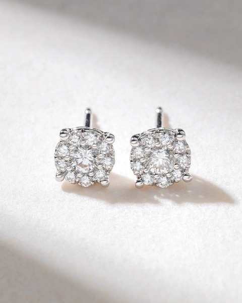 18K White gold Diamond Studs