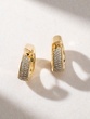 18 Karat Yellow Gold Hoop Earrings with Brilliant Diamonds