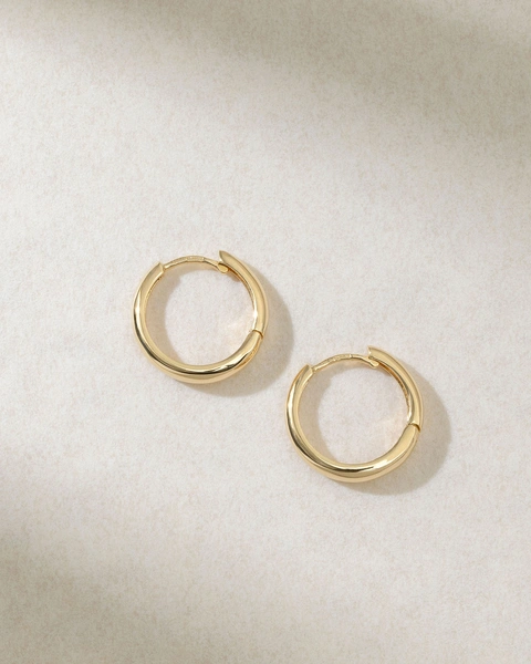 Yellow Gold Hoop Earrings K18
