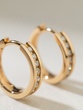 18K Rose Gold Hoops with Diamonds