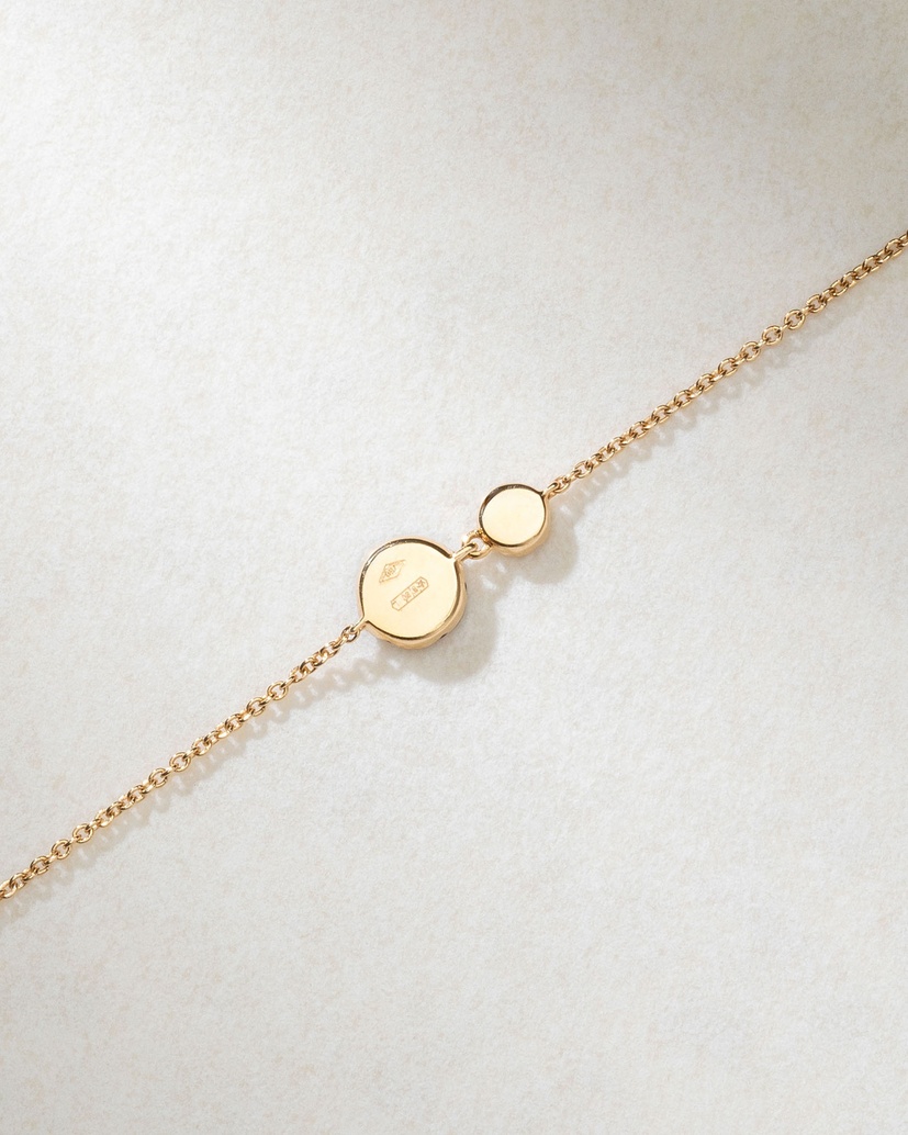 18K Rose Gold Bracelet with Diamond Charms