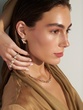 18K Rose Gold Chain Necklace with Brilliant and Baguette Diamonds