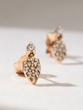 Cute Brilliant Cut Diamond Studs in 18K Rose Gold