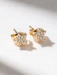 18K Yellow Gold Diamond Star Earrings - Image 1