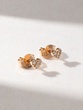 18K Rose Gold Heart Stud Earrings