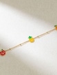 Bracelet in Yellow Gold K18 with Colorful Enamel Fruit