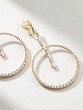 18K Rose Gold Long Earrings with Diamonds - Image 4