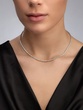 Colorful Diamond Tennis Necklace in 18K White Gold