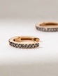 18K Rose Gold Chocolate Diamond Hoops