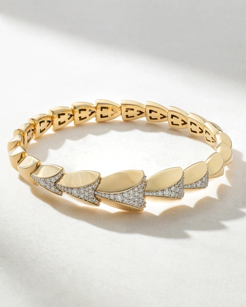 18K Yellow Gold Bracelet with Diamonds