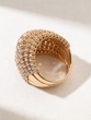 Impressive 18K Rose Gold Ring with Diamond Layers