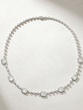 18K White Gold Necklace with Brilliant and Baguette Diamonds
