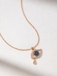 18K Rose Gold Talisman Necklace with Sapphires and Diamonds - Image 1