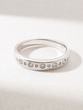 18K White Gold Band Ring with Brilliant Diamonds
