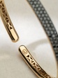 18K Rose Gold Cuff Bracelet with Black Brilliant Cut Diamonds