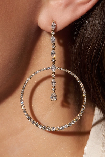 18K Rose Gold Long Earrings with Diamonds