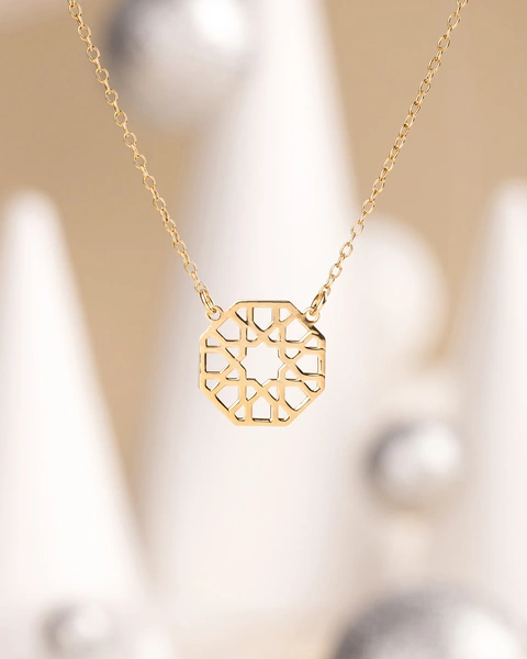 Vintage Octagone Charm Necklace