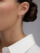 18K Rose and White Gold Drop Earrings with Diamonds