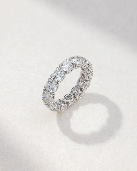 Eternity Ring in 18K White Gold with Brilliant-Cut Diamonds
