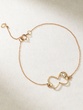 18K Rose Gold Bracelet with Butterfly Pendant with Diamond