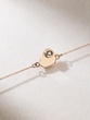 18K Rose Gold Bracelet with Double faced Heart Pendant