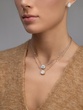 18 Karat Rose Gold Necklace with Trapezoid and Brilliant Diamonds