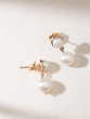 18K Rose Gold Drop Earrings with Pearls