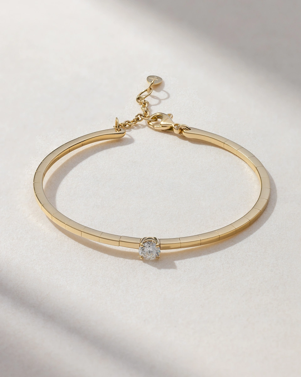 Βραχιόλι σε 18Κ Κίτρινο Χρυσό με Μπριγιάν Διαμάντι