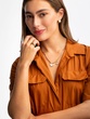 18K Rose Gold Chain Necklace with Enamel Heart and Diamond Anchor - Image 2