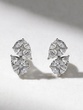 Double Drop Diamond Studs in 18K White Gold - Image 1