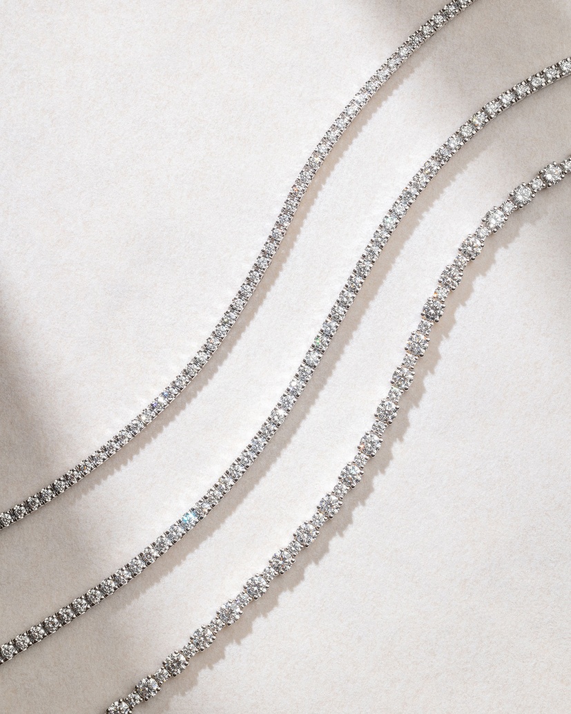 18K White Gold Eternity Tennis bracelet with Diamonds