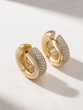 18 Karat Yellow Gold Hoop Earrings with Brilliant Diamonds