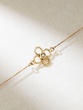 18K Rose Gold Bracelet with Cross Pendant, Diamond and Sapphire