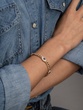 18K Rose Gold Bracelet with Chain and Talisman Eyes