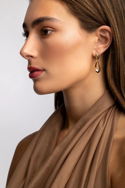 18k Yellow Gold Drop Earrings