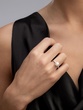 18K White Gold Ring with Pearl and Diamonds