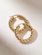 18K Yellow Gold Archaic Hoops