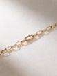 18K Yellow Gold Chain Bracelet with Diamonds