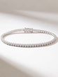 18K White Gold Tennis Bracelet with Premium Brilliant Cut Diamonds
