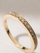 18K Yellow Gold Ring with Diamonds