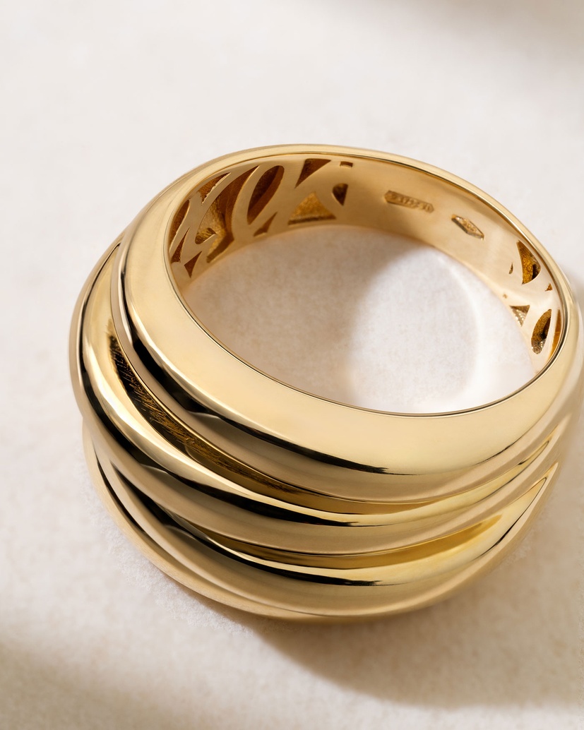 18Κ Yellow Gold RIng with Volume