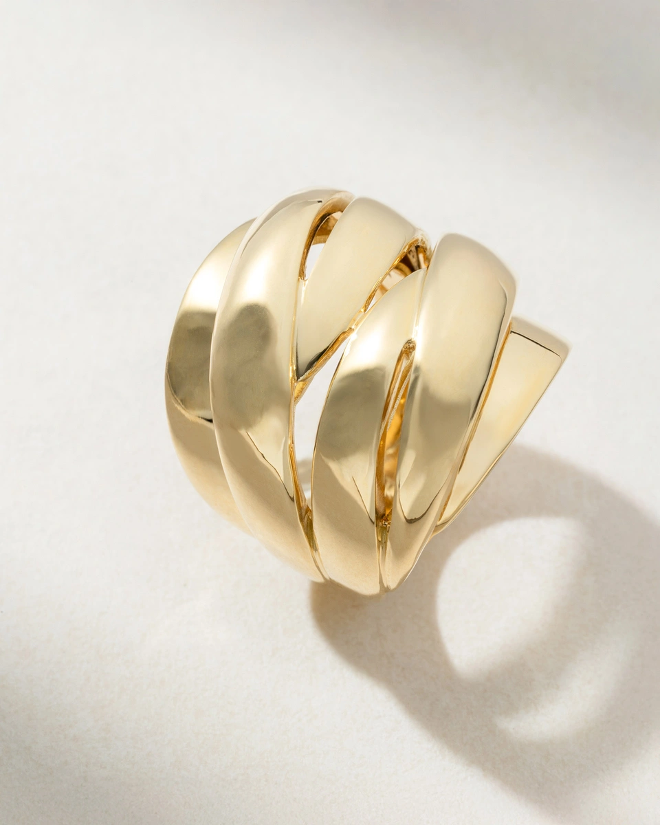 Big Woven Ring in 18K Yellow Gold