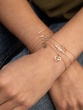 18K Rose Gold Bracelet with Diamond Charms