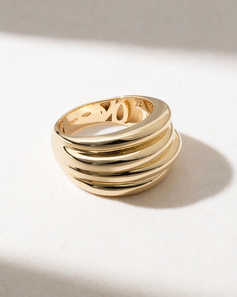 18Κ Yellow Gold RIng with Volume